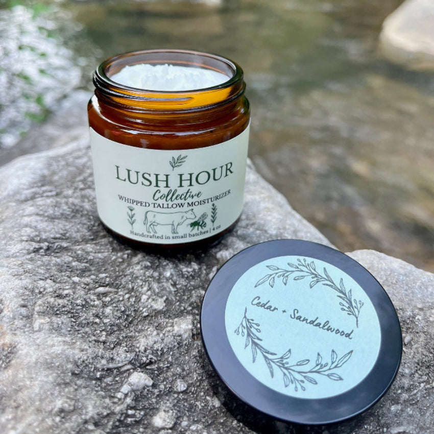 Lush Hour Collective | Tallow Moisturizer - Cedar + Sandalwood